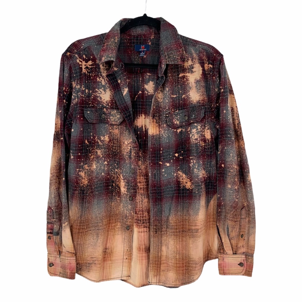 George Plaid Hand Bleached Men's Button Up
